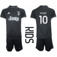 Fotballdrakt Barn Juventus Paul Pogba #10 Tredjedraktsett 2023-24 Kortermet (+ Korte bukser)